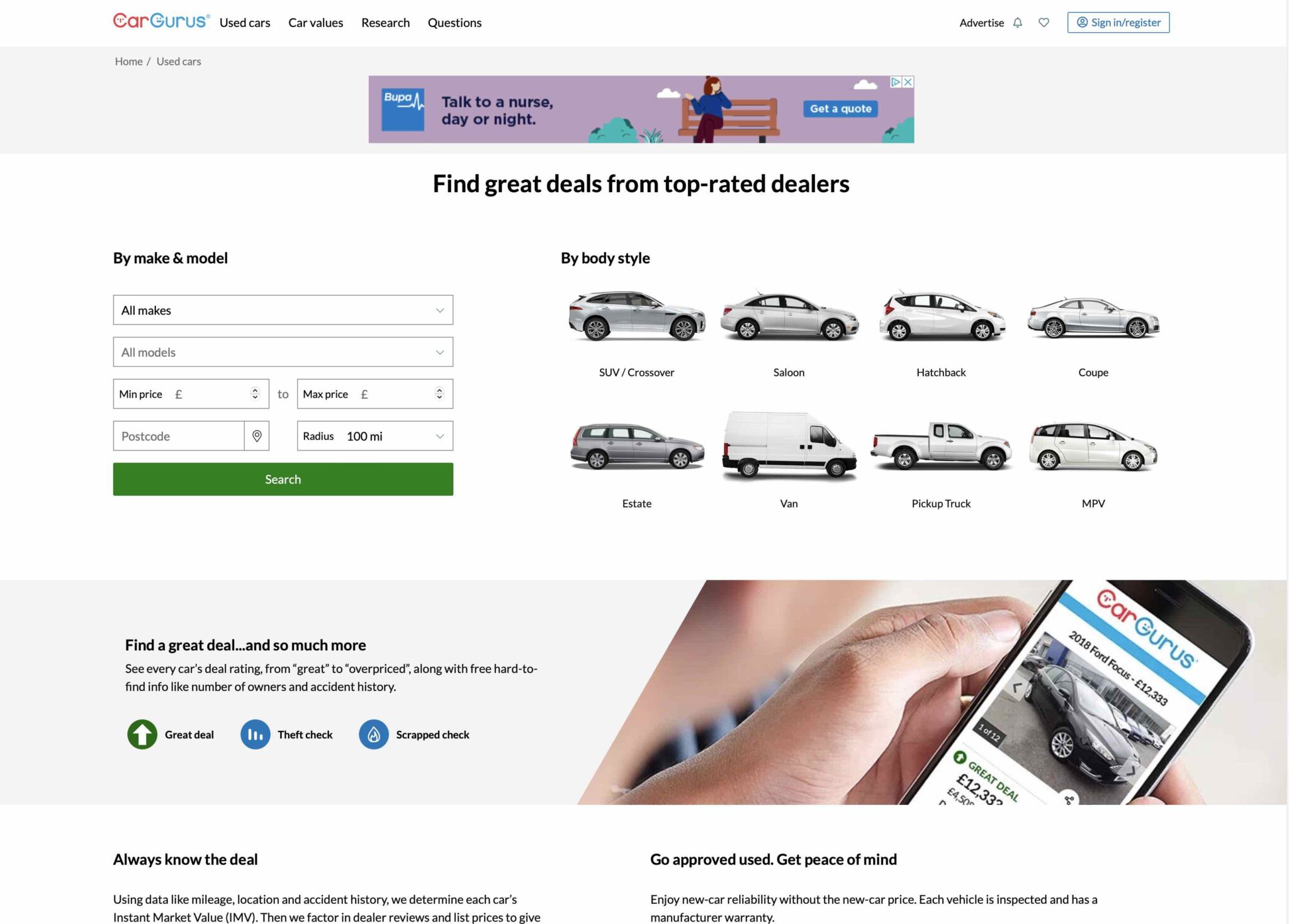 The Best Used Car sites UK 2022