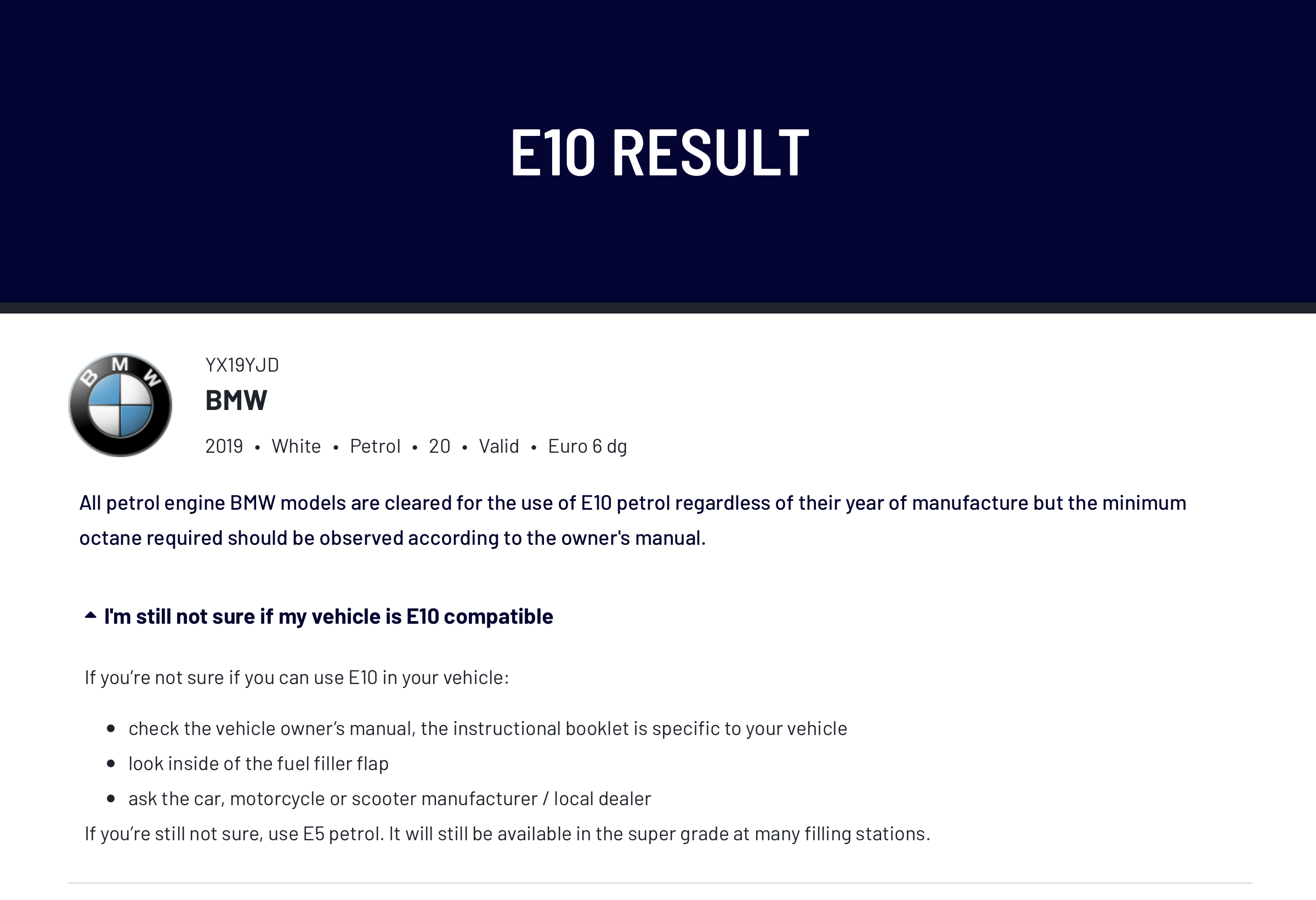 E10 Checker Check E10 Fuel Compatibility in 2024