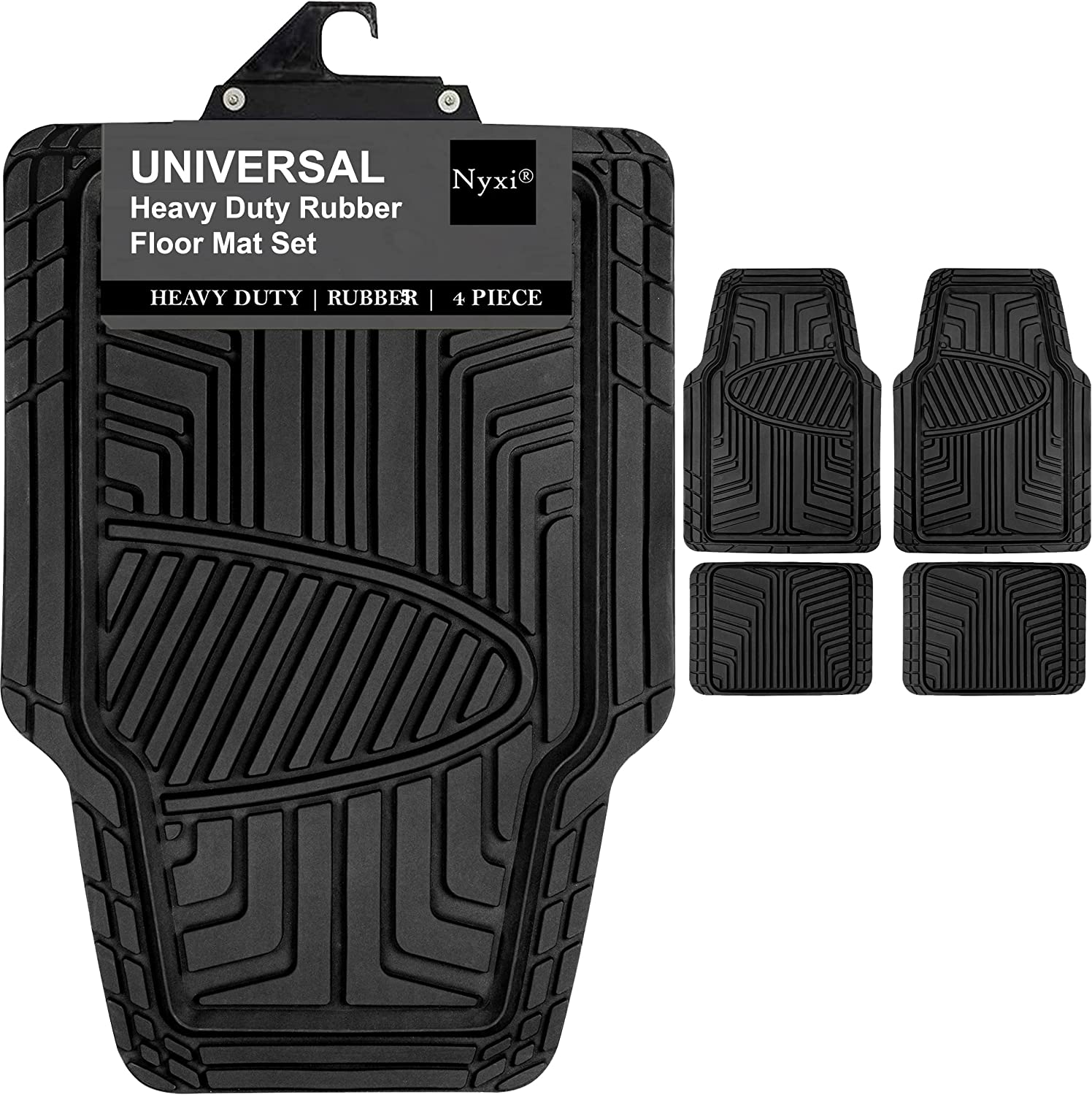 Nyxi Heavy Duty 4 Piece Rubber Car Mat