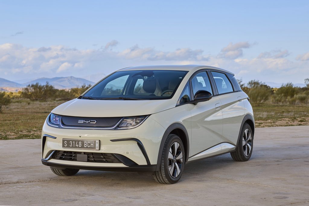 White BYD Dolphin as cheapest electric car